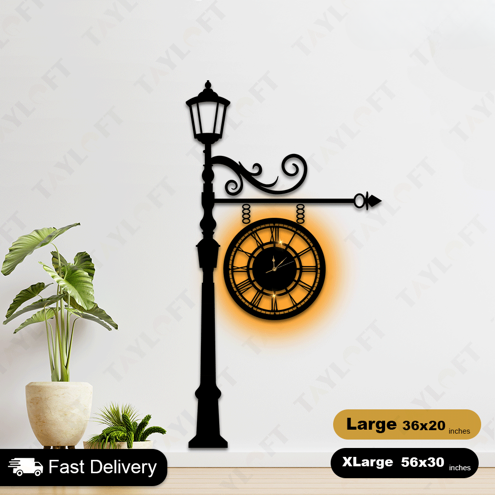 European Shaped Wooden Clock For Wall Decor