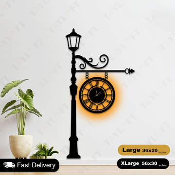 European Shaped Wooden Clock For Wall Decor