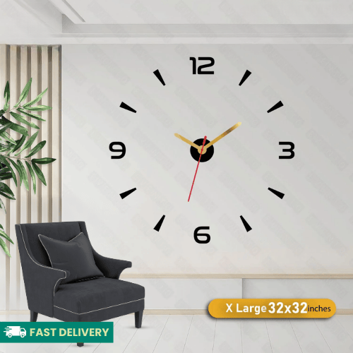 3D DIY Wooden Clock For Wall Decor