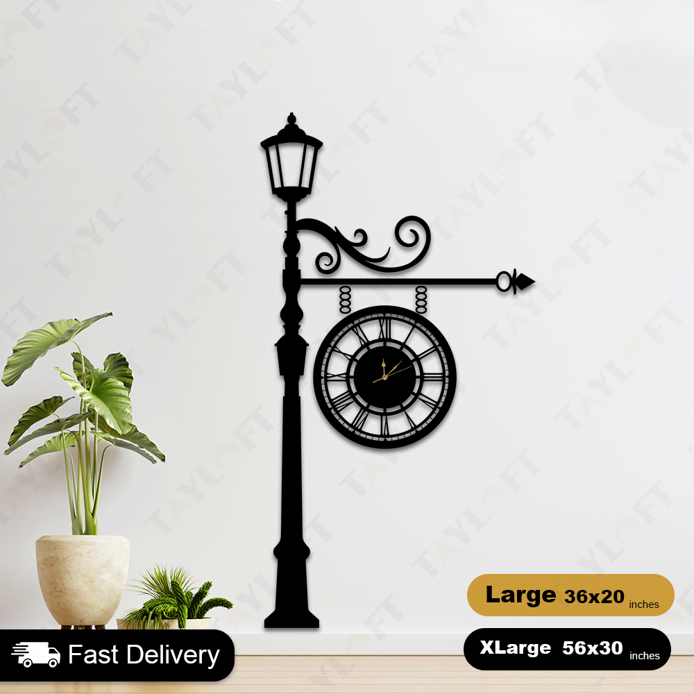 European Shaped Wooden Clock For Wall Decor